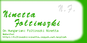 ninetta foltinszki business card